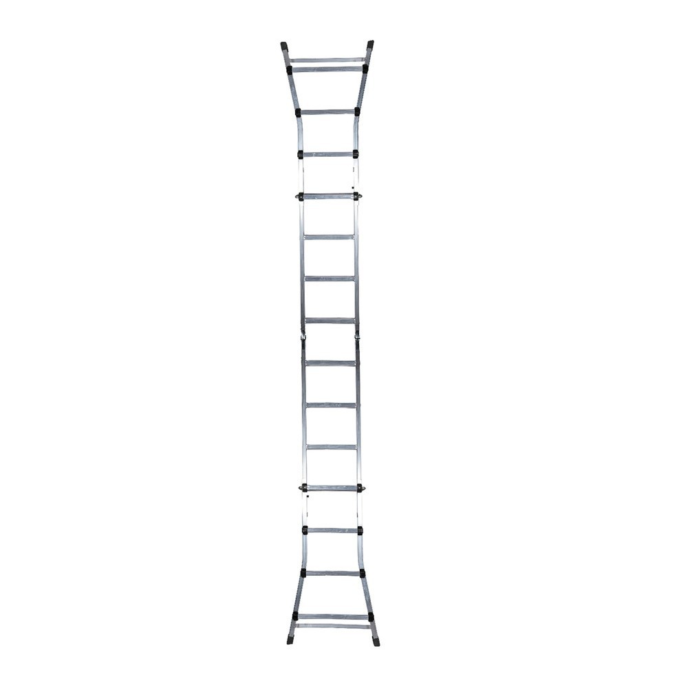 Escalera Telescópica Aluminio  3+3 Peldaños Perfil 67 mm, al por Mayor | Almacén de Ferretería