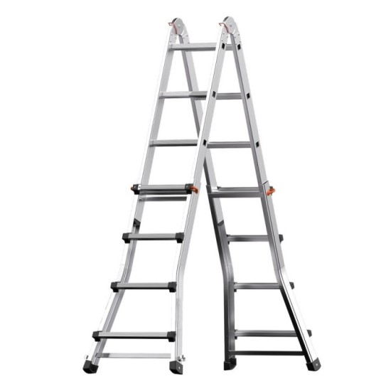 Escalera Telescópica Aluminio  5+5 Peldaños al por Mayor | Almacén de Ferretería