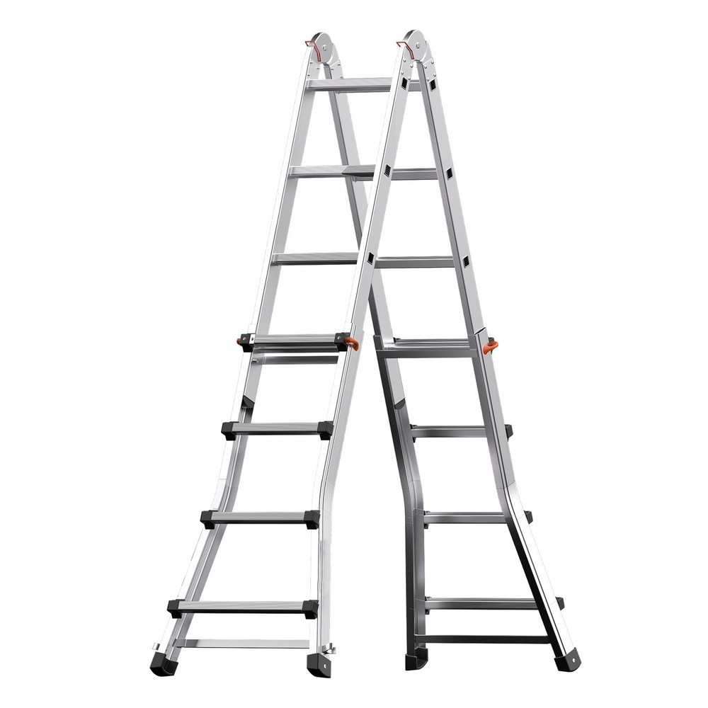 Escalera Telescópica Aluminio  5+5 Peldaños al por Mayor | Almacén de Ferretería