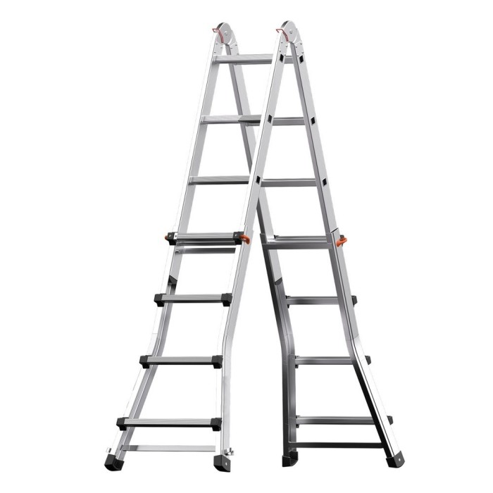 Escalera Telescópica Aluminio  5+5 Peldaños al por Mayor | Almacén de Ferretería