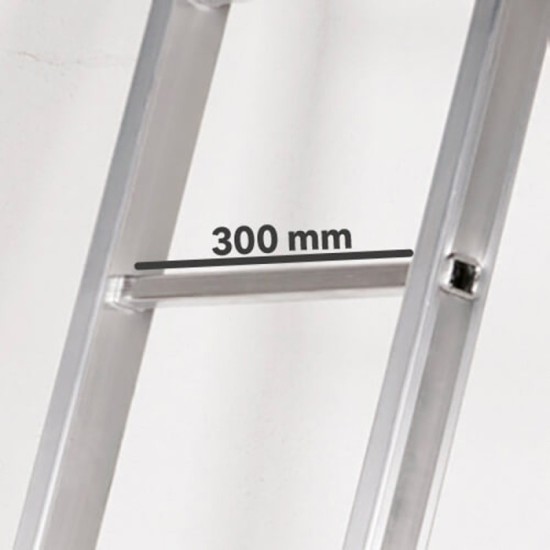 Escalera Telescópica Aluminio  5+5 Peldaños al por Mayor | Almacén de Ferretería