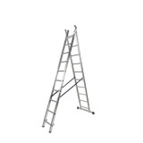 Escalera Aluminio 2 Tramos 7+7 Peldaños, Plegable, Antideslizante, Resistente al por Mayor | Almacén de Ferretería