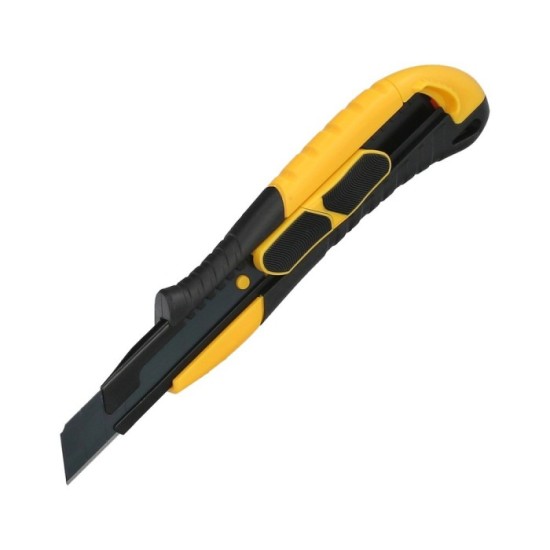Cutter 18 Mm, Con 2 Hojas Acero Sk5 Boton Autoretractil Hoja Pavonada Negra al por Mayor | Almacén de Ferretería