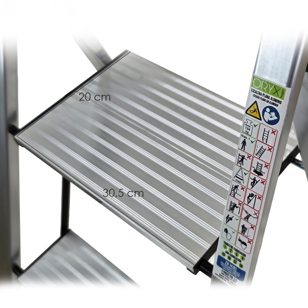 Escalera Plana Aluminio 3 Peldaños al por Mayor | Almacén de Ferretería