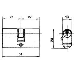 Cilindro Lince Ovalado Latonado     0500/54 mm,