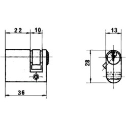 Cilindro Lince Ovalado 1/2 Latonado 0580/27 mm,