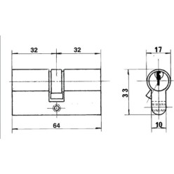 Cilindro Lince Europerfil Latonado  0100/60 mm,