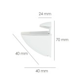 Soporte Pelicano Regulable Para Estante 1 / 20 mm, Blanco  (1 Pieza) al por Mayor | Almacén de Ferretería