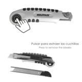 Cutter Aluminio Profesional 18mm Con 5 Hojas Acero Sk5 al por Mayor | Almacén de Ferretería