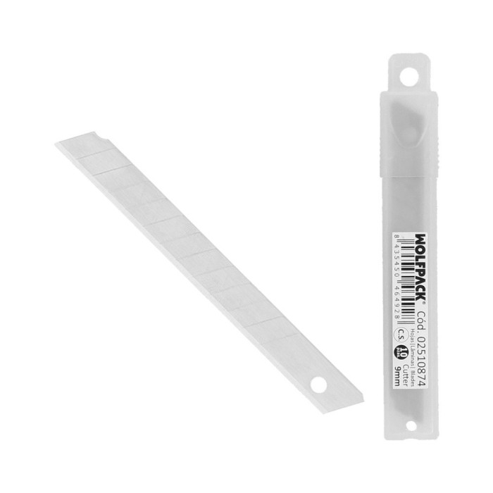Hoja Cutter 9 mm, (Estuche 10 Piezas) Acero al Carbono, al por Mayor | Almacén de Ferretería