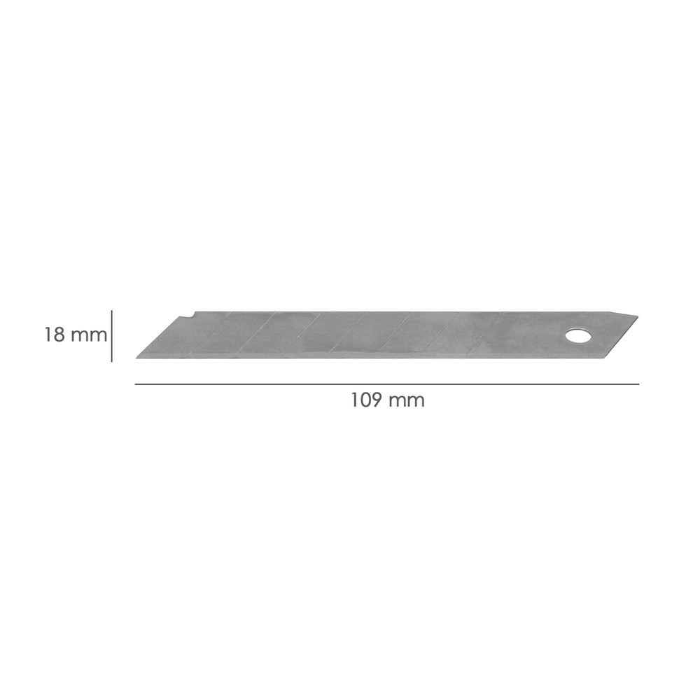Hoja Cutter 18 mm, (Estuche 10 Piezas) Acero al Carbono, al por Mayor | Almacén de Ferretería