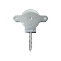 Polea Tendedero Wolfpack Zincado 40 mm, Roldana Plástico con Tirafondo