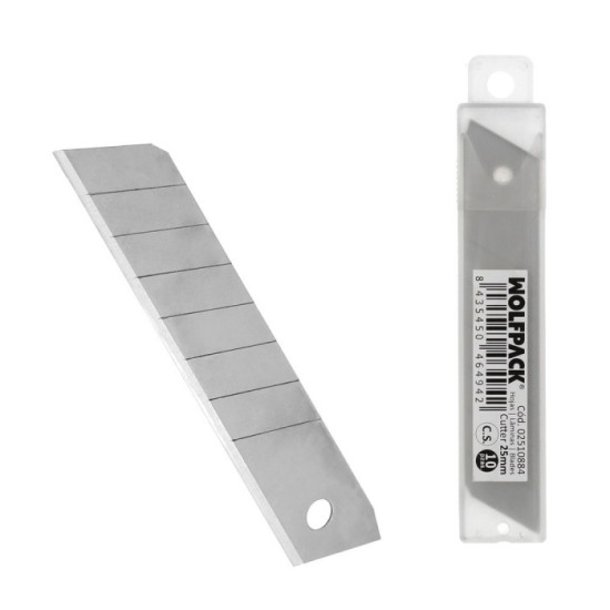 Hoja Cutter 18 mm, (Estuche 10 Piezas) Acero al Carbono, al por Mayor | Almacén de Ferretería