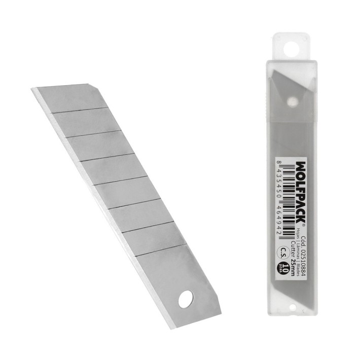 Hoja Cutter 18 mm, (Estuche 10 Piezas) Acero al Carbono, al por Mayor | Almacén de Ferretería