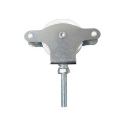 Polea Tendedero Wolfpack Zincado 40 mm, Roldana Plástico con Tornillo