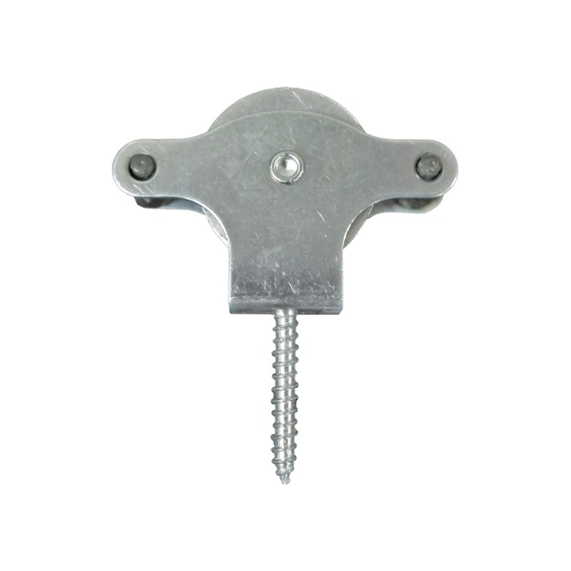 Polea Tendedero Wolfpack Zincado 40 mm, Roldana Metal con Tirafondo