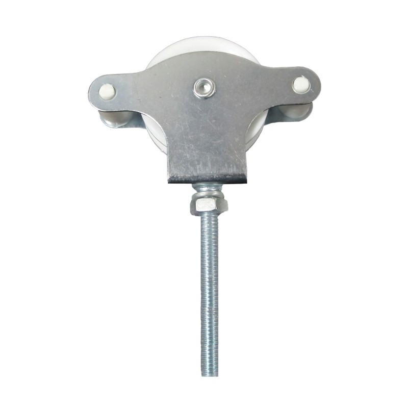 Polea Tendedero Wolfpack Zincado 60 mm, Roldana Plástico con Tornillo