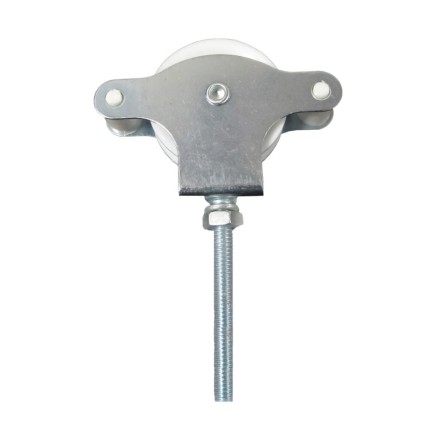 Polea Tendedero Wolfpack Zincado 60 mm, Roldana Plástico con Tornillo