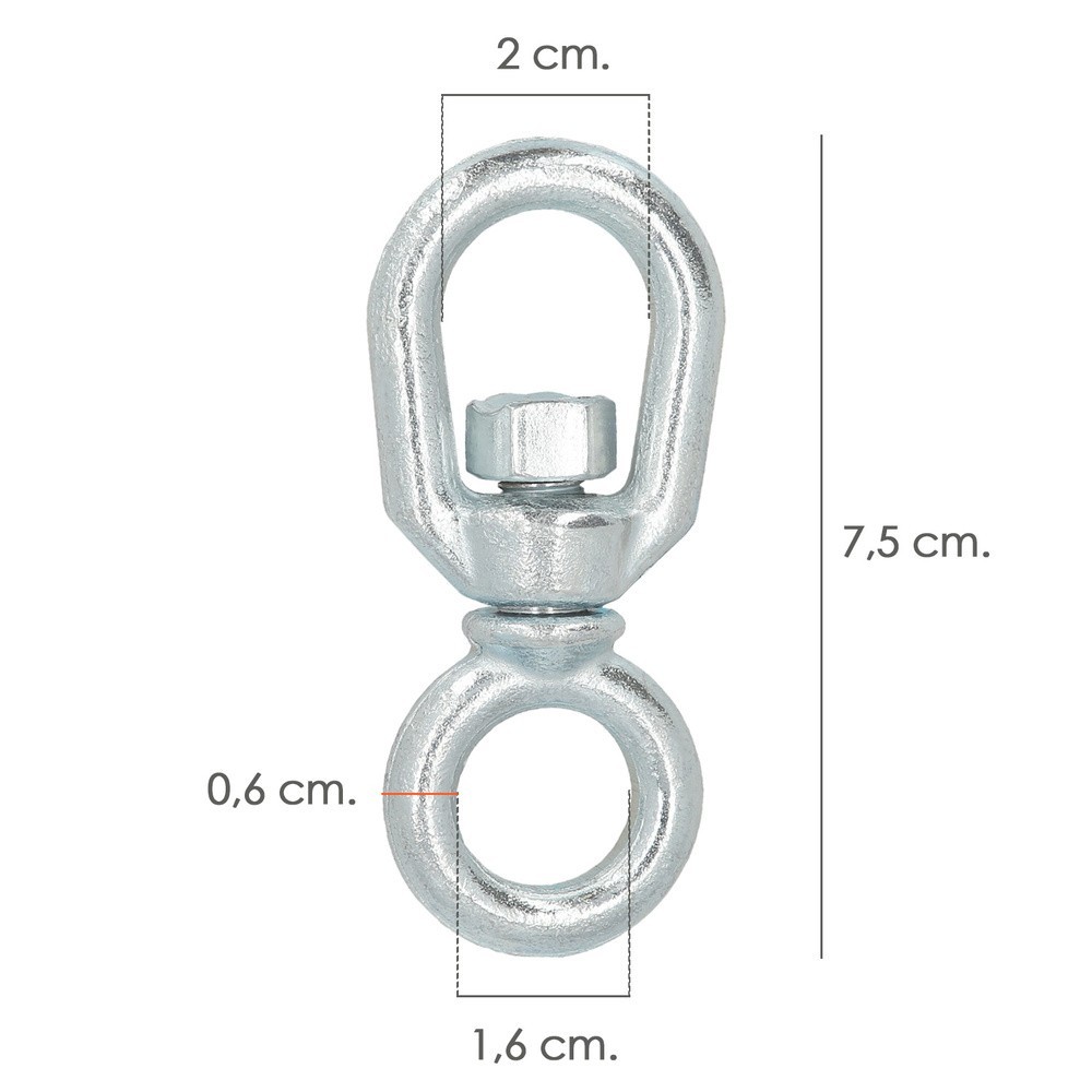 Grillete Giratorio Simple Acero    6mm al por Mayor | Almacén de Ferretería