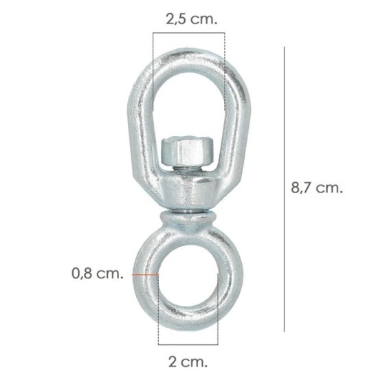 Grillete Giratorio Simple Acero    8 mm, al por Mayor | Almacén de Ferretería