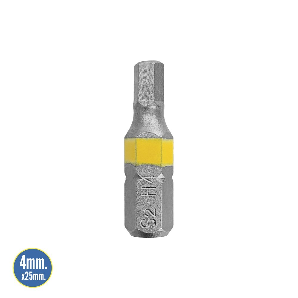 Puntas Destornillador Hexagonal 4,0 mm, (2 Piezas), Acero S2 al Cromo Vanadio, Puntas Hexagonales, Destorpuntas, al por Mayor | 