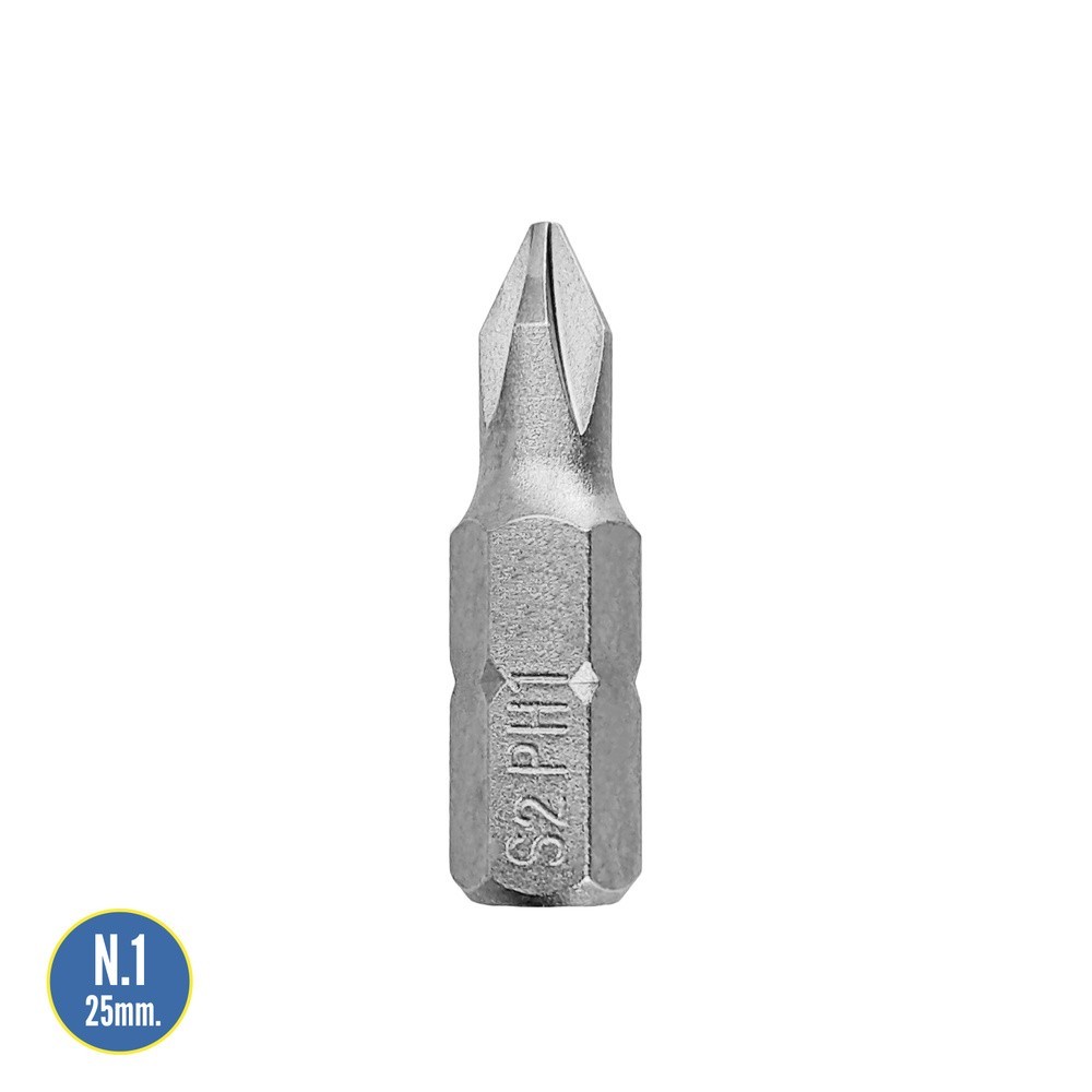 Puntas Destornillador Phillips Nº 1 (50 Piezas), Acero S2 al Cromo Vanadio, Puntas Hexagonales, Destorpuntas, al por Mayor | Alm