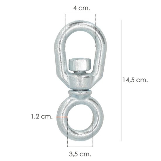 Grillete Giratorio Simple Acero 12 mm, al por Mayor | Almacén de Ferretería