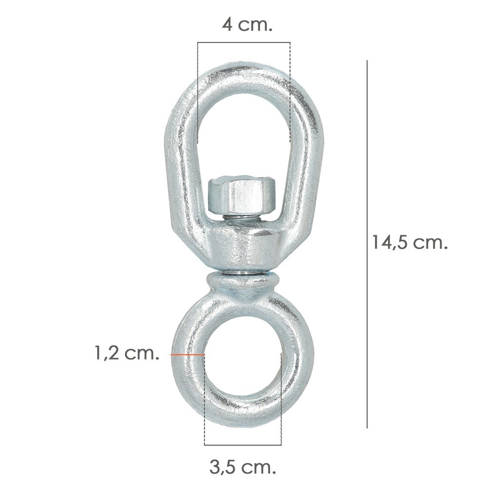 Grillete Giratorio Simple Acero 12 mm, al por Mayor | Almacén de Ferretería