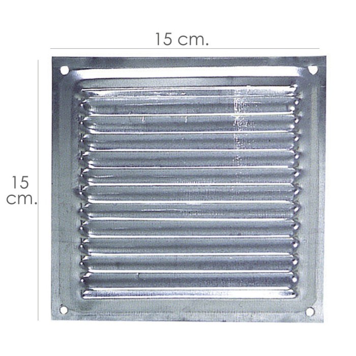 Rejilla Ventilación Atornillar  15x15 cm, Aluminio al por Mayor | Almacén de Ferretería