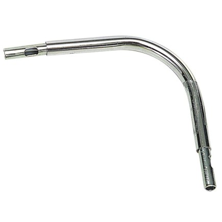 Codo Para Tubo De 12 mm,Ø Cromo 10x10 cm, Con 2 Empalmes