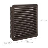 Rejilla Ventilación Empotrar  17x17 cm, Aluminio Marron al por Mayor | Almacén de Ferretería