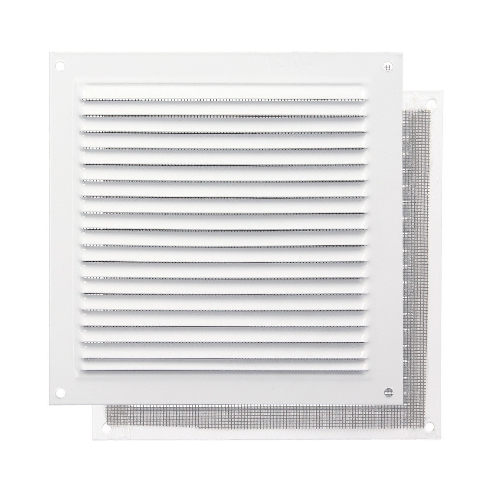 Rejilla Ventilación Aluminio Con Mosquitera Atornillable 175 x 175 mm, Color Blanco al por Mayor | Almacén de Ferretería