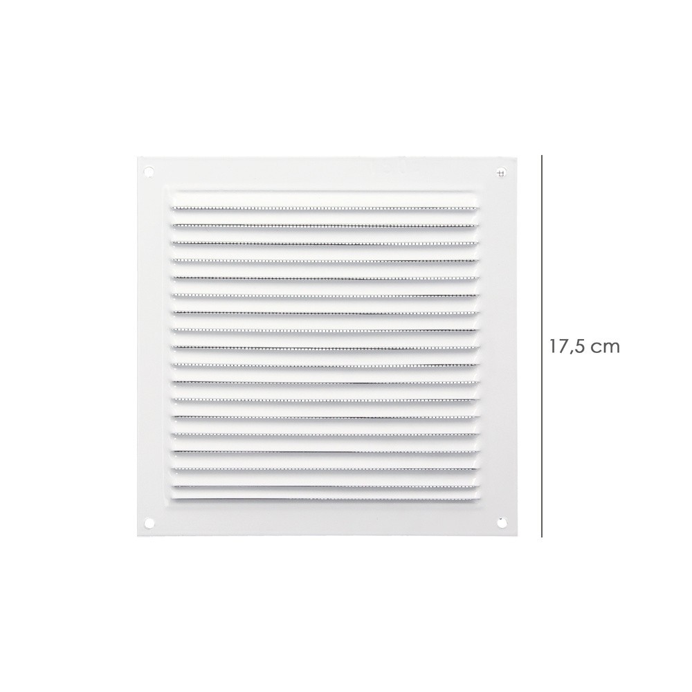 Rejilla Ventilación Aluminio Con Mosquitera Atornillable 175 x 175 mm, Color Blanco al por Mayor | Almacén de Ferretería