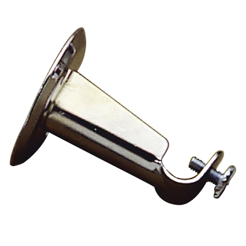 Soporte Barra 12 mm,Ø Cromo Frontal Redondo