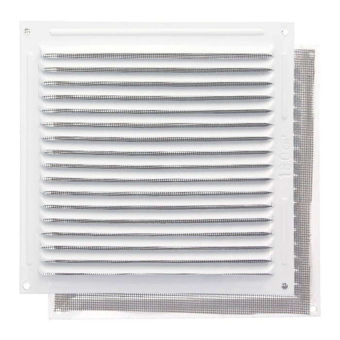 Rejilla Ventilación Aluminio Con Mosquitera Atornillable 200 x 200 mm, Color Blanco al por Mayor | Almacén de Ferretería