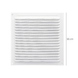 Rejilla Ventilación Aluminio Con Mosquitera Atornillable 200 x 200 mm, Color Blanco al por Mayor | Almacén de Ferretería