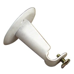 Soporte Barra 12 mm,Ø Blanco Frontal Redondo