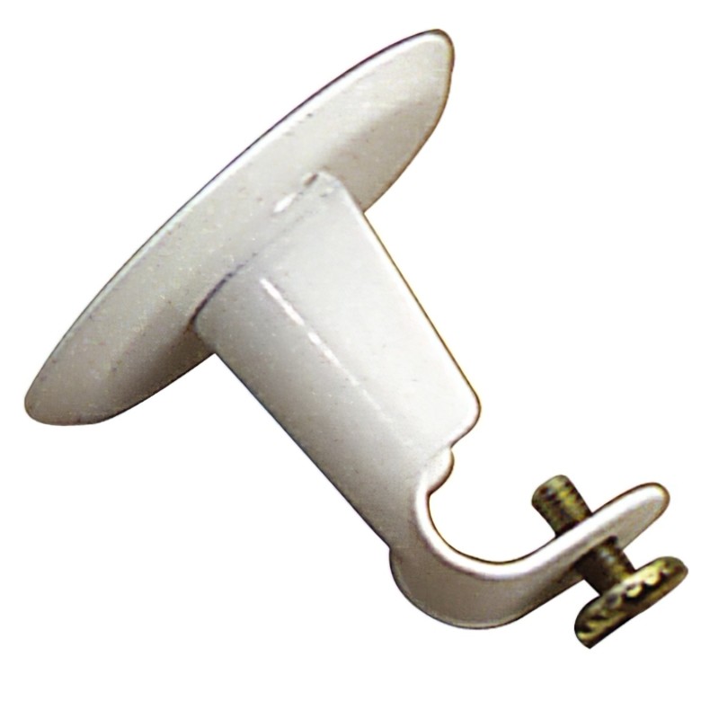 Soporte Barra 12 mm,Ø Blanco Techo Redondo