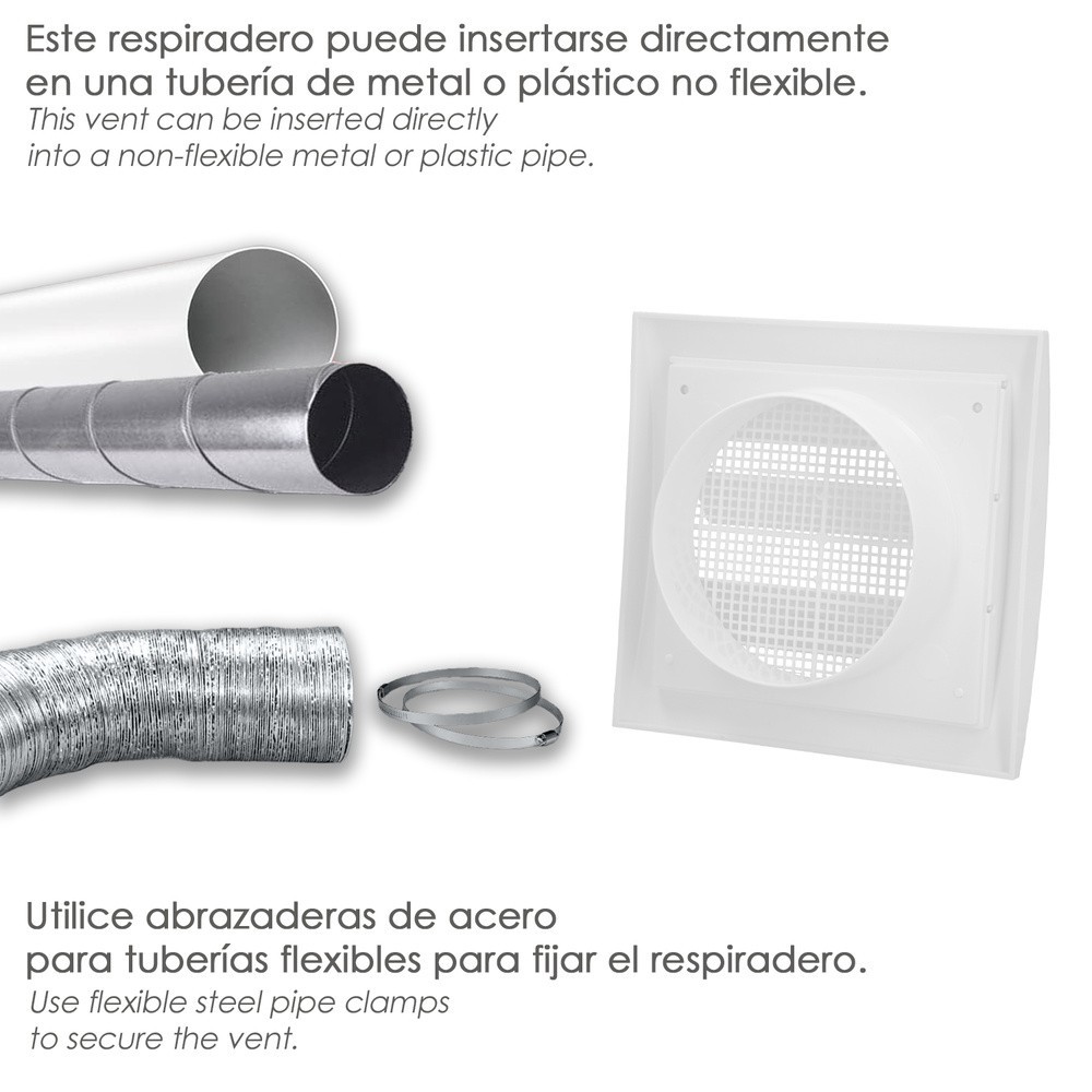 Rejilla De Plastico Con Malla Posterior Y Lamas Movibles 15x15 cm al por Mayor | Almacén de Ferretería
