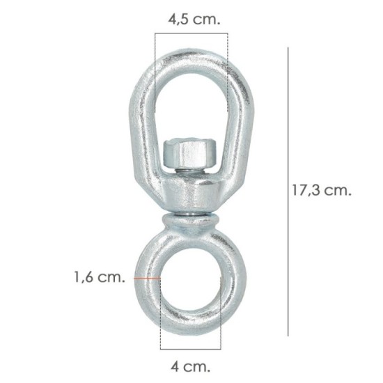 Grillete Giratorio Simple Acero 16 mm, al por Mayor | Almacén de Ferretería