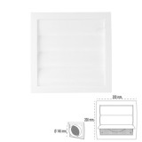 Rejilla De Plastico Con Malla Posterior Y Lamas Movibles 20x20 cm al por Mayor | Almacén de Ferretería