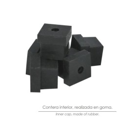 Contera Goma Cuadrada 36x36 mm, Bolsa 100 Unidades