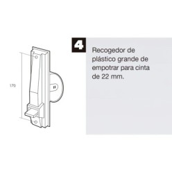 Recogedor Persiana Plastico Grande Cinta 22 mm,