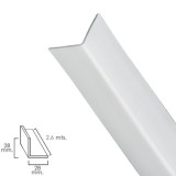 Perfil Pvc Angulo 28x28 mm, Blanco Barra 2,5 metros al por Mayor | Almacén de Ferretería