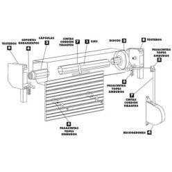Recogedor Persiana Plastico Grande Cinta 22 mm,