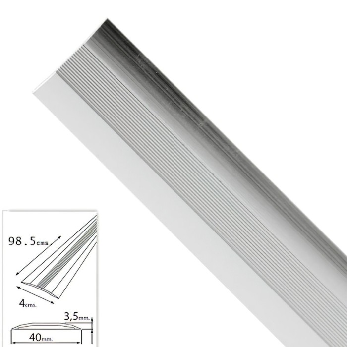 Tapajuntas Adhesivo Para Moquetas Metal Plata   98,5 cm, al por Mayor | Almacén de Ferretería