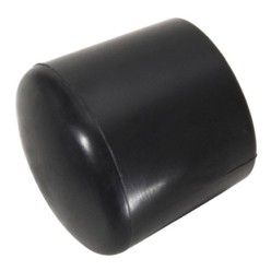 Contera Plastico Redonda Exterior Negra 10 mm, Bolsa 200 Unidades