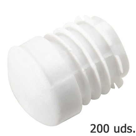 Contera Plastico Redonda Interior Blanca Para Tubo Exterior Ø 25 mm, Bolsa 200 Unidades