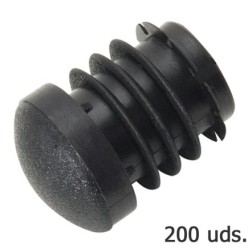 Contera Plastico Redonda Interior Negra Para Tubo Exterior Ø 26 mm, Bolsa 200 Unidades
