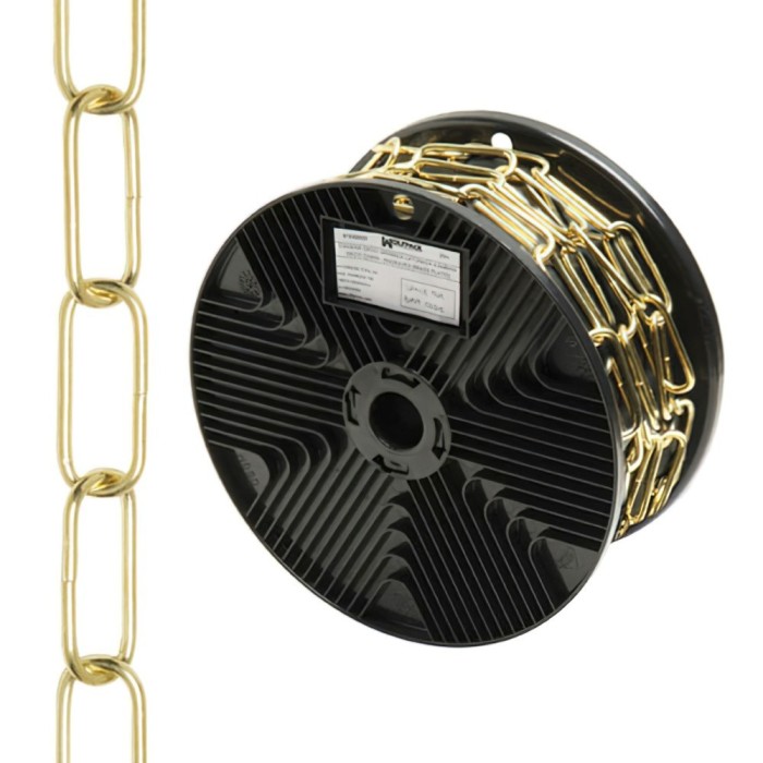 Cadena Decorativa Lisa Latonada 3,4x43 mm, Rollo 20 metros al por Mayor | Almacén de Ferretería